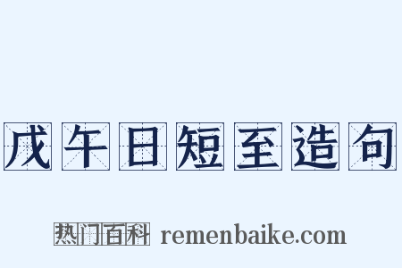 戊午日短至造句是什么意思的图片